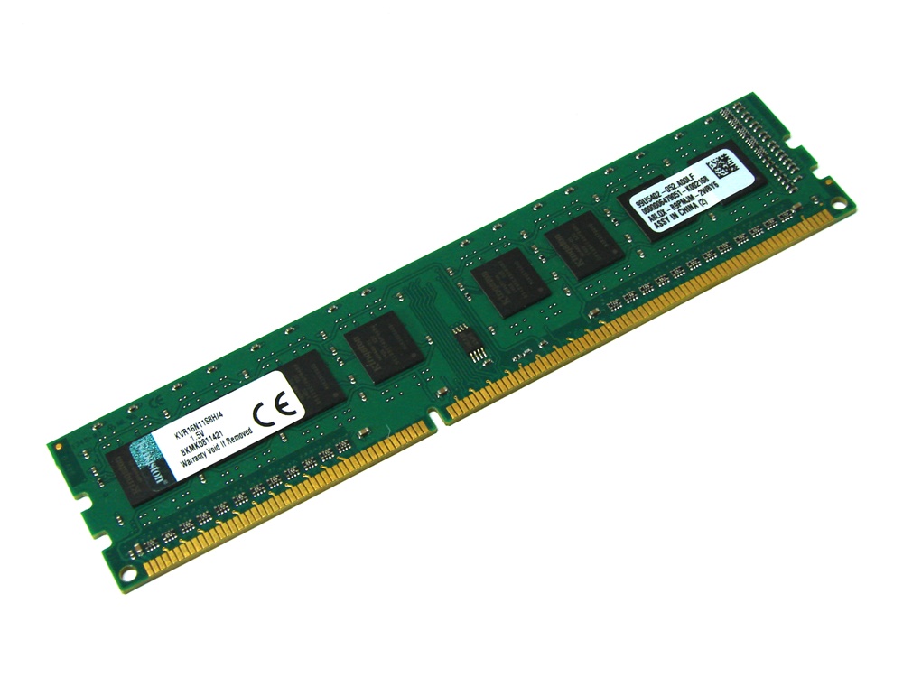 Kingston Value Range KVR16N11S8H/4 4GB PC3-12800 1600MHz 240pin DIMM Desktop Non-ECC DDR3 Memory - Discount Prices, Technical Specs and Reviews