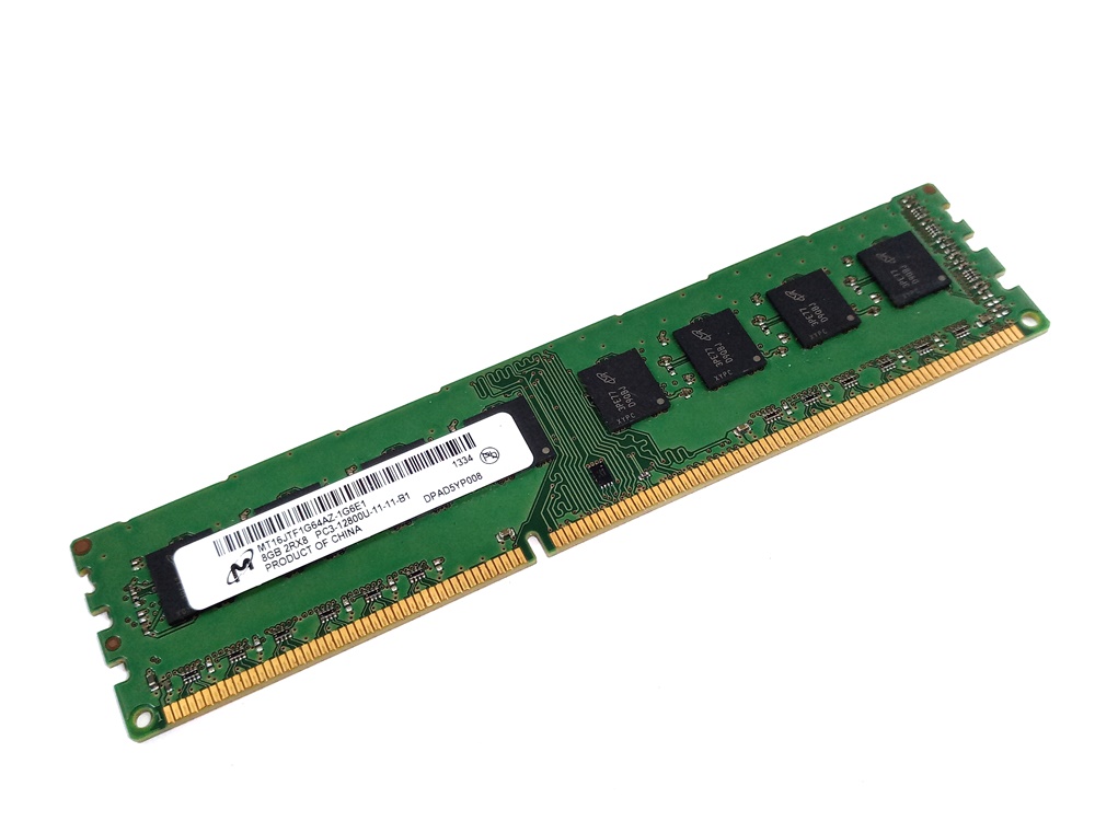 Micron MT16JTF1G64AZ-1G6E1 8GB PC3-12800U-11-11-B1 1600MHz 2Rx8 240pin DIMM Desktop Non-ECC DDR3 Memory - Discount Prices, Technical Specs and Reviews