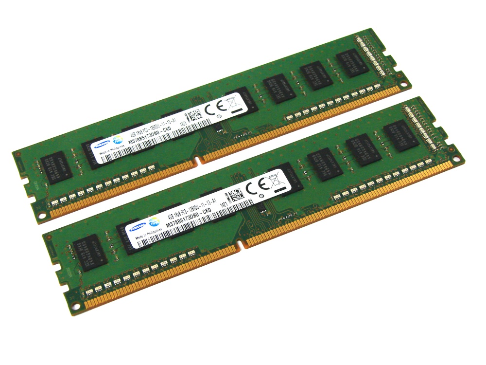 Samsung M378B5173DB0-CK0 8GB (2 x 4GB Kit) PC3-12800U-11-13-A1 1600MHz 1Rx8 240pin DIMM Desktop Non-ECC DDR3 Memory - Discount Prices, Technical Specs and Reviews