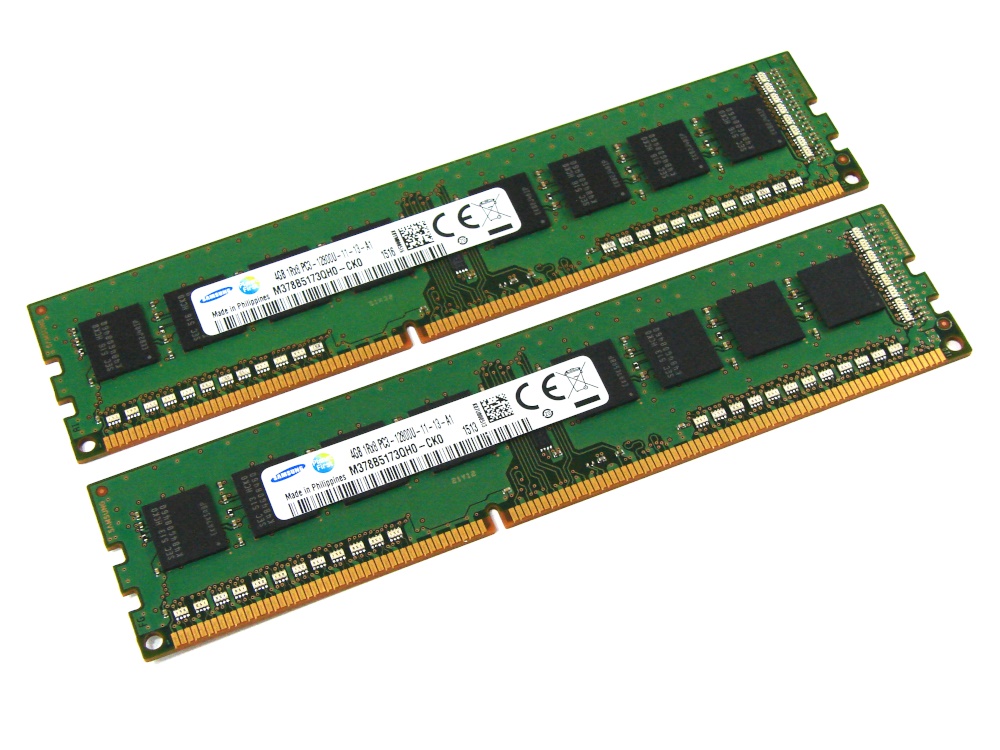 Samsung M378B5173QH0-CK0 8GB (2 x 4GB Kit) PC3-12800U-11-13-A1 1600MHz 1Rx8 240pin DIMM Desktop Non-ECC DDR3 Memory - Discount Prices, Technical Specs and Reviews