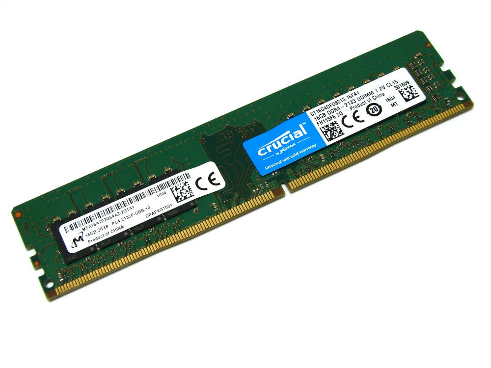 Crucial CT16G4DFD8213 16GB PC4-2133P-UBB-10, PC4-17000, 2133MHz, 2Rx8 CL15, 1.2V, 288pin DIMM, Desktop DDR4 Memory - Discount Prices, Technical Specs and Reviews