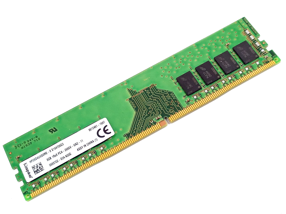 Kingston HP26D4U9S8ME-8 8GB PC4-2666V-UA2-11 PC4-21300, 2666MHz, 1Rx8 CL19, 1.2V, 288pin DIMM, Desktop DDR4 Memory - Discount Prices, Technical Specs and Reviews
