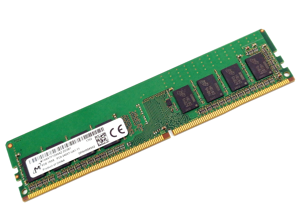 Micron MTA8ATF1G64AZ-2G3B1 8GB PC4-2400T-UA1-11, PC4-19200, 2400MHz, 1Rx8 CL17, 1.2V, 288pin DIMM, Desktop DDR4 Memory - Discount Prices, Technical Specs and Reviews