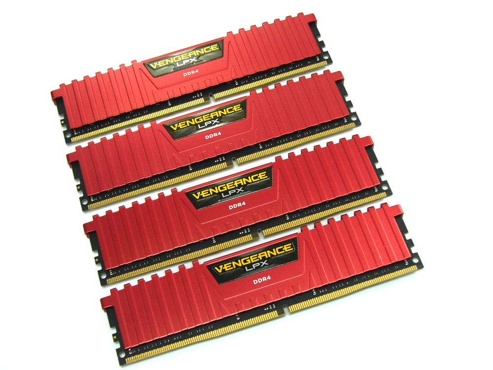 Corsair CMK32GX4M4A2400C14R 32GB, (4 x Kit), Vengeance LPX Red, PC4-19200, 2400MHz, CL14, 1.2V, 288pin DIMM, Desktop / Gaming DDR4 Memory - Discount Prices, Technical Specs and Reviews [Corsair CMK32GX4M4A2400C14R 32GB, (4