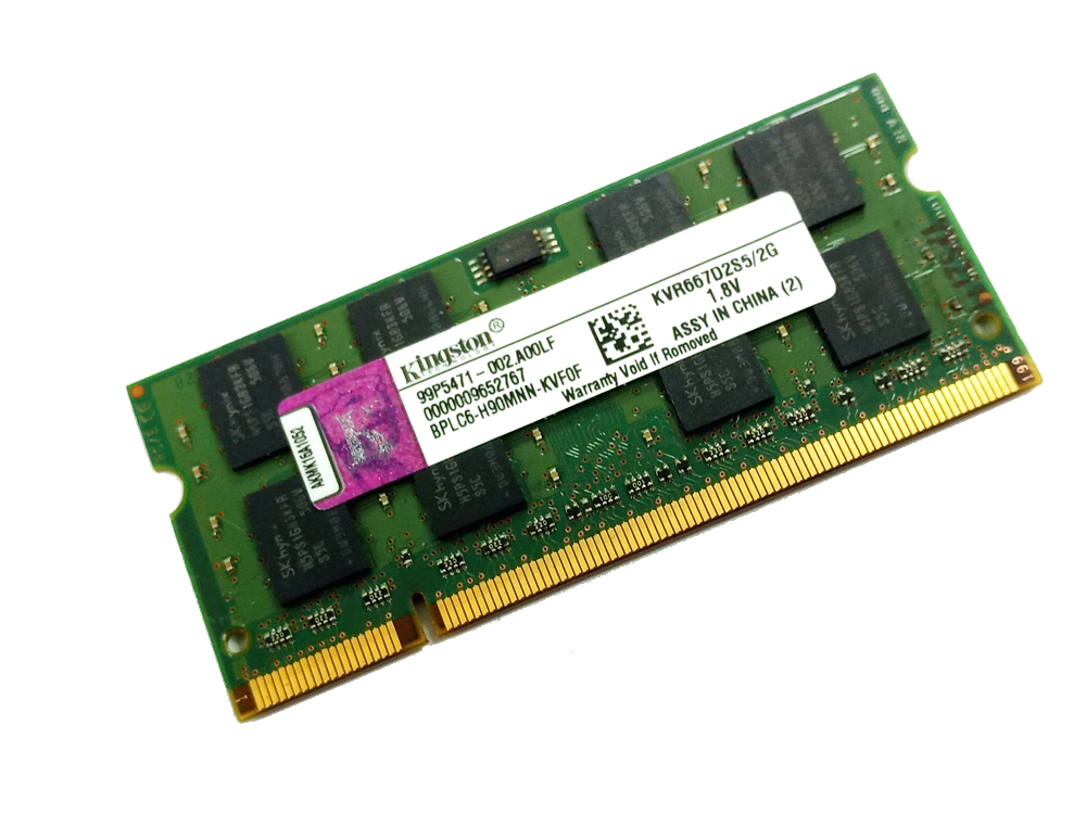 Kingston KVR667D2S5/2G 2GB 2Rx8 PC2-5300S 667MHz 200pin Laptop / Notebook Non-ECC SODIMM CL5 1.8V DDR2 Memory - Discount Prices, Technical Specs and Reviews