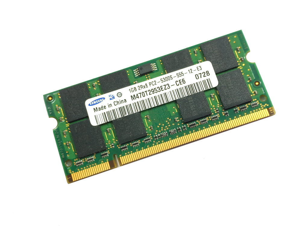 Samsung M470T2953EZ3-CE6 1GB 2Rx8 PC2-5300S-555-12-E3 667MHz 200pin Laptop / Notebook Non-ECC SODIMM CL5 1.8V DDR2 Memory - Discount Prices, Technical Specs and Reviews - Click Image to Close