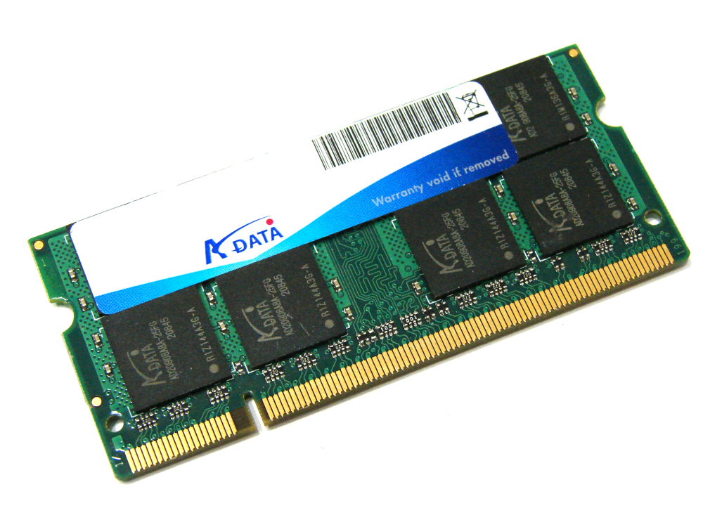 ADATA AD2667002GMS 2GB 2Rx8 PC2-5300 667MHz 200pin Laptop / Notebook Non-ECC SODIMM CL5 1.8V DDR2 Memory - Discount Prices, Technical Specs and Reviews
