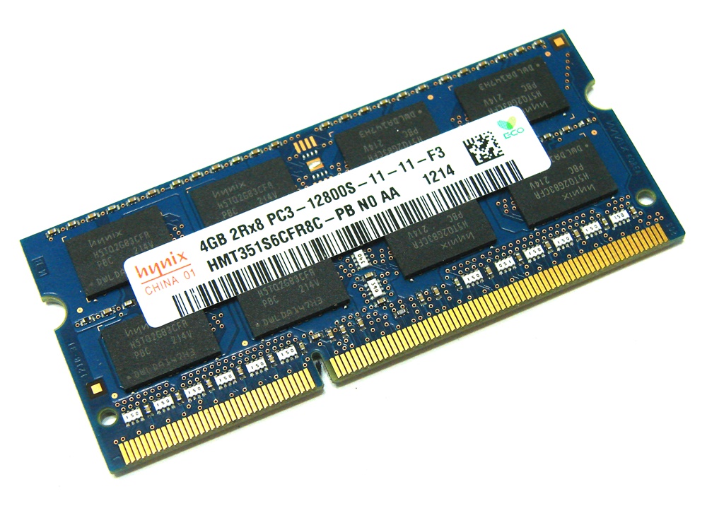Hynix HMT351S6CFR8C-PB 4GB PC3-12800S-11-11-F3 1600MHz 204pin Laptop / Notebook SODIMM CL11 1.5V Non-ECC DDR3 Memory - Discount Prices, Technical Specs and Reviews (Blue) - Click Image to Close