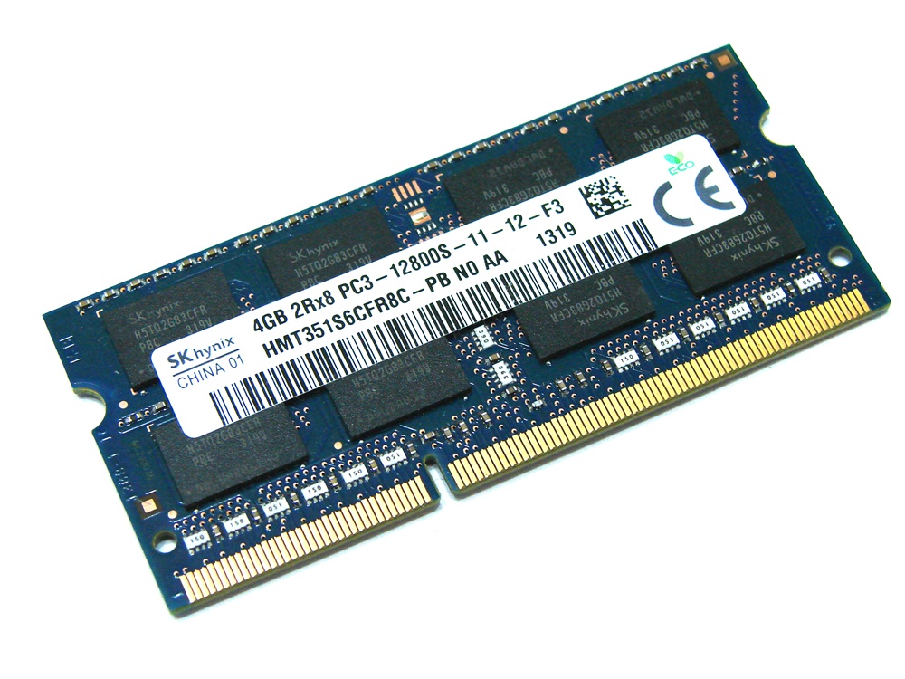 Hynix HMT351S6CFR8C-PB 4GB PC3-12800S-11-12-F3 1600MHz 204pin Laptop / Notebook SODIMM CL11 1.5V Non-ECC DDR3 Memory - Discount Prices, Technical Specs and Reviews (Blue)
