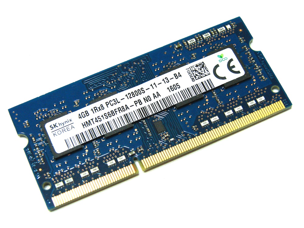 hynix 4GB 1Rx8 DDR3 SO-DIMM PC3L-12800S Laptop Memory RAM HMT451S6AFR8A-PB N0 AA 