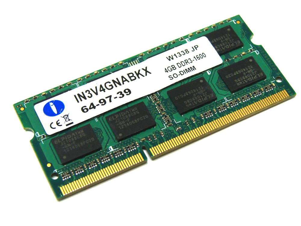 Integral IN3V4GNABKX 4GB PC3-12800S 2Rx8 1600MHz 204-pin Laptop / Notebook SODIMM CL11 1.5V Non-ECC DDR3 Memory - Discount Prices, Technical Specs and Reviews