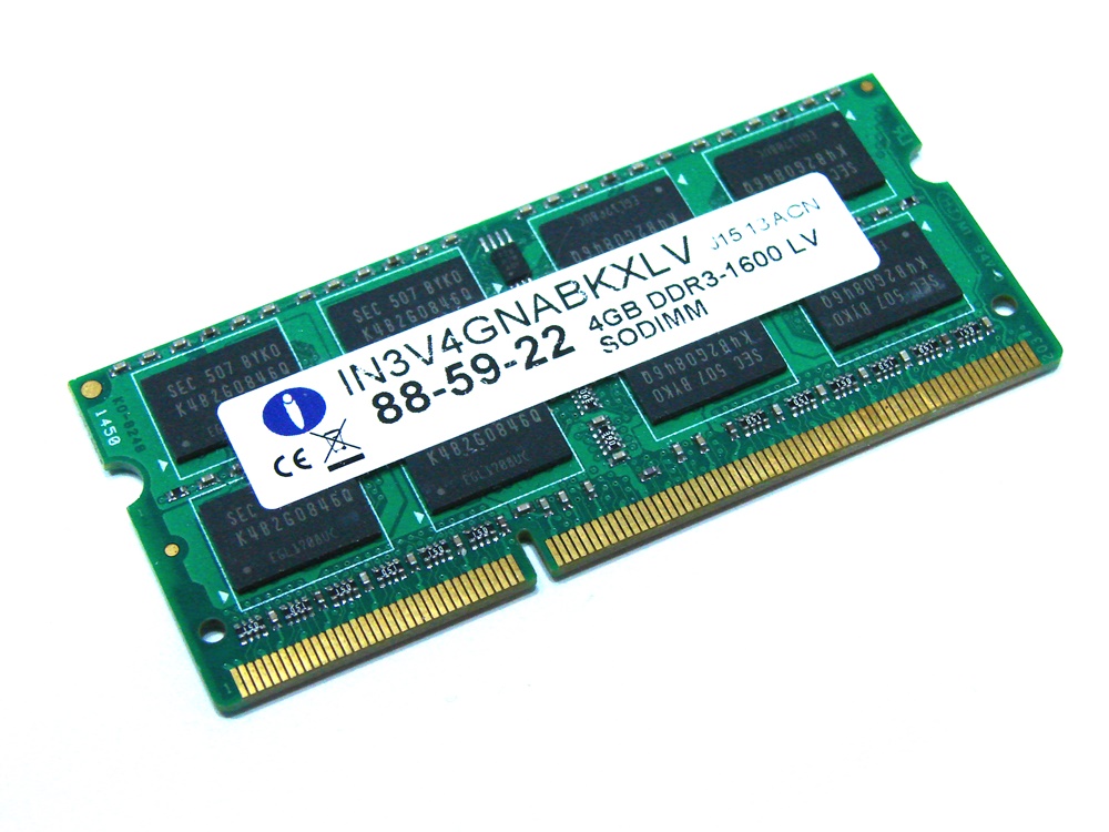 Integral IN3V4GNABKXLV 4GB PC3L-12800S 2Rx8 1600MHz 204-pin Laptop / Notebook SODIMM CL11 1.35V (Low Voltage) Non-ECC DDR3 Memory - Discount Prices, Technical Specs and Reviews