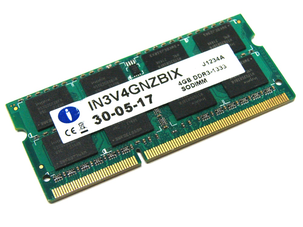 Integral IN3V4GNZBIX 4GB PC3-10600S 1333MHz 2Rx8 204pin Laptop / Notebook SODIMM CL9 1.5V Non-ECC DDR3 Memory - Discount Prices, Technical Specs and Reviews