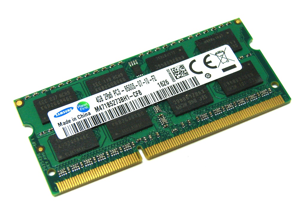 Samsung M471B5273BH1-CF8 4GB PC3-8500S-07-10-F2 1066MHz 204pin Laptop / Notebook SODIMM CL7 1.5V Non-ECC DDR3 Memory - Discount Prices, Technical Specs and Reviews