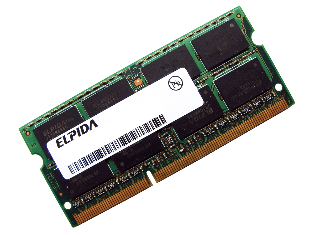 Elpida EBJ21UE8BAU0-AE-E 2GB PC3-8500S-7-10-FP 2Rx8 1066MHz 204pin Laptop / Notebook SODIMM CL7 1.5V Non-ECC DDR3 Memory - Discount Prices, Technical Specs and Reviews