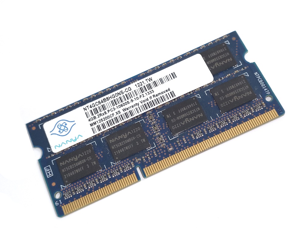 Nanya 4GB 2RX8 PC3-10600S DDR3 1333Mhz 204pin Memory Laptop Notebook RAM DIMM
