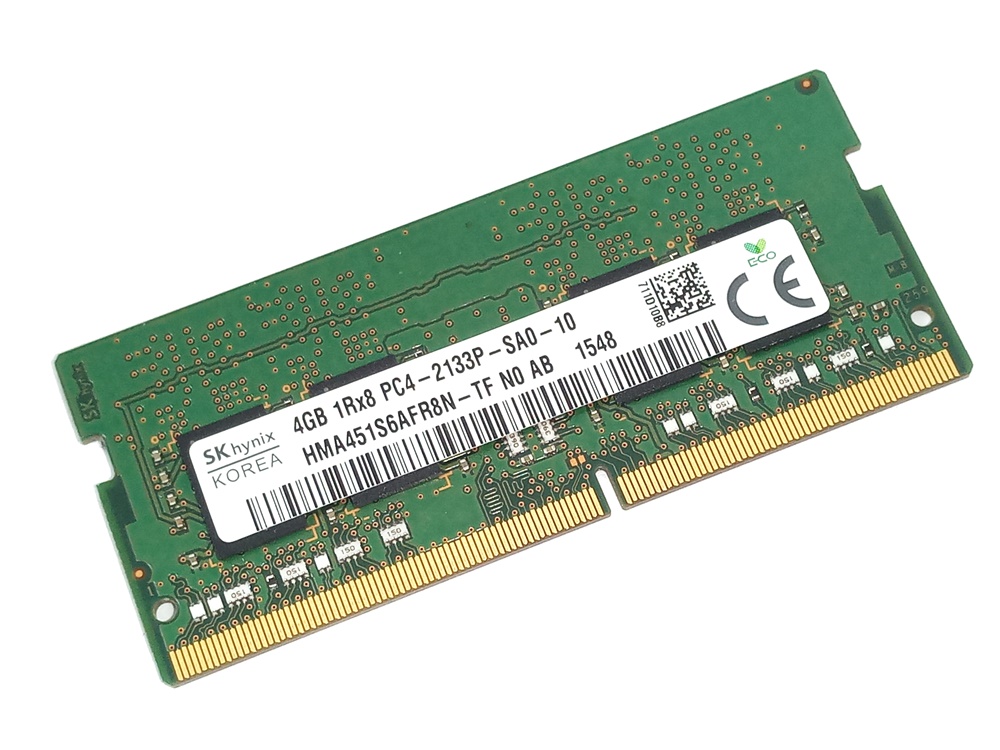 Hynix HMA451S6AFR8N-TF 4GB PC4-2133P-SA0-10 1Rx8 2133MHz PC4-17000 260pin Laptop / Notebook SODIMM CL15 1.2V Non-ECC DDR4 Memory - Discount Prices, Technical Specs and Reviews