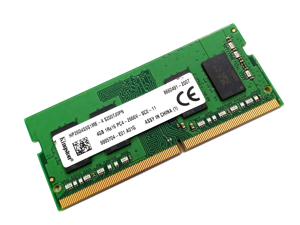 Kingston HP26D4S9S1ME-4 4GB PC4-2666V-SC0-11 1Rx16 2666MHz PC4-21300 260pin Laptop / Notebook SODIMM CL19 1.2V Non-ECC DDR4 Memory - Discount Prices, Technical Specs and Reviews