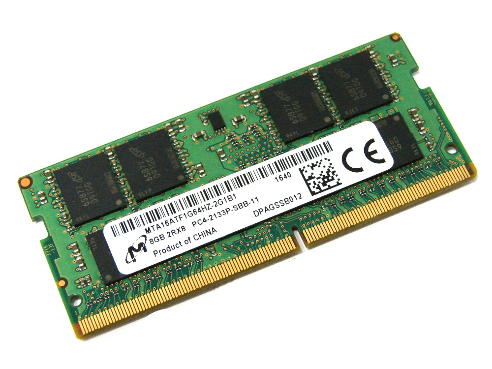 Micron MTA16ATF1G64HZ-2G1B1 8GB PC4-2133P-SBB-11 2Rx8 2133MHz PC4-17000 260pin Laptop / Notebook SODIMM CL15 1.2V Non-ECC DDR4 Memory - Discount Prices, Technical Specs and Reviews