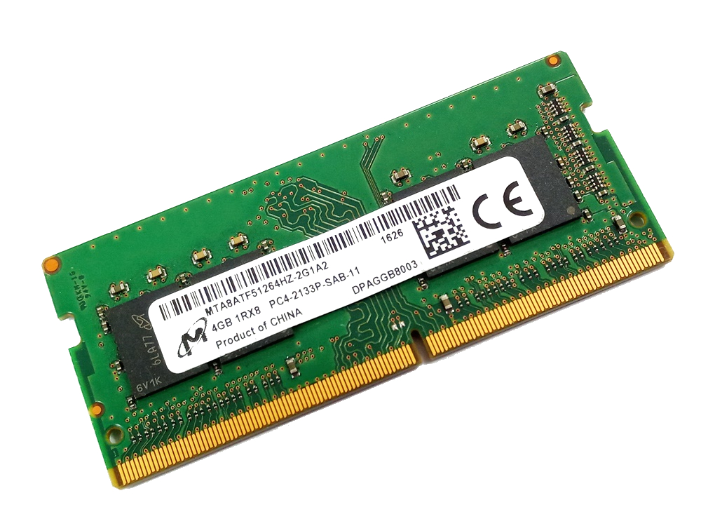 Micron MTA8ATF51264HZ-2G1A2 4GB PC4-2133P-SAB-11 1Rx8 2133MHz PC4-17000 260pin Laptop / Notebook SODIMM CL15 1.2V Non-ECC DDR4 Memory - Discount Prices, Technical Specs and Reviews