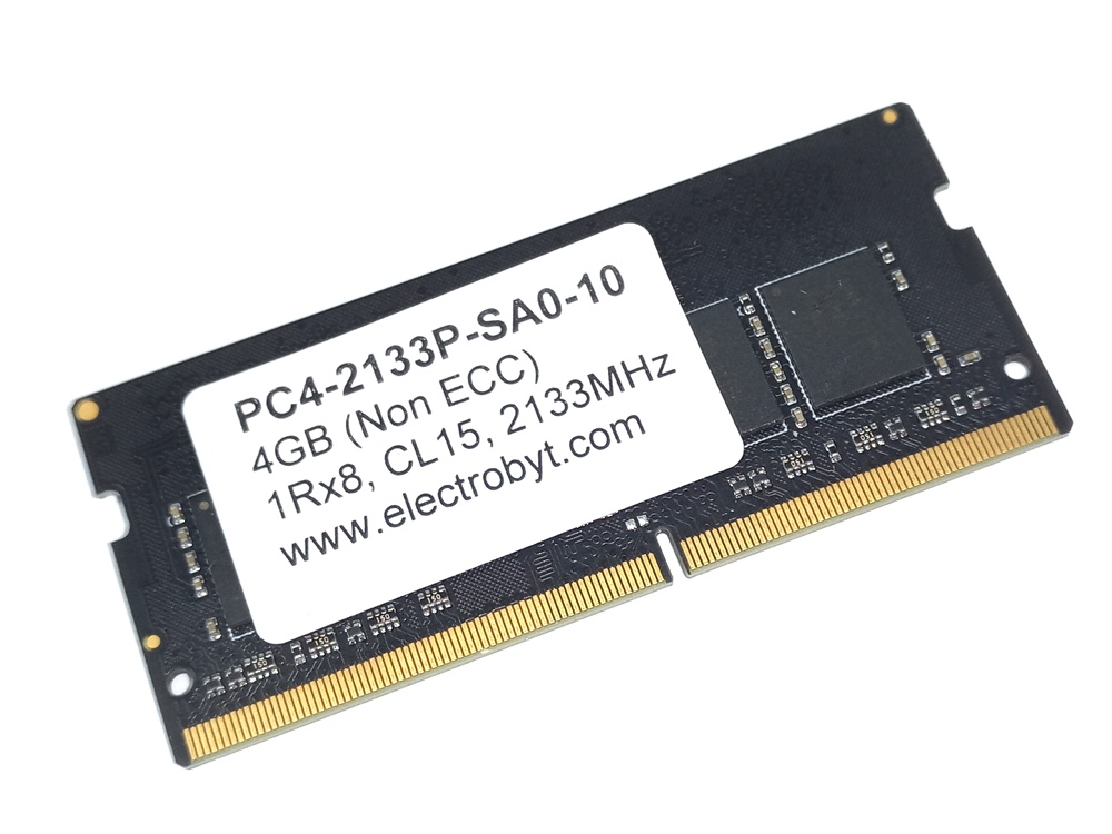 Electrobyt PC4-2133P-SA0-10 4GB 1Rx8 2133MHz PC4-17000 260pin Laptop / Notebook SODIMM CL15 1.2V Non-ECC DDR4 Memory - Discount Prices, Technical Specs and Reviews (Black)