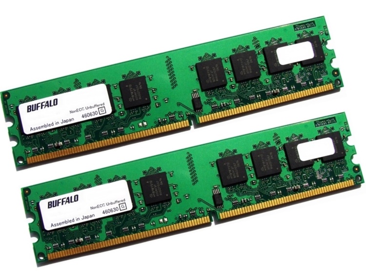 Buffalo D2/667-2GX2 4GB (2 x 2GB Kit) PC2-5300U-555 667MHz CL5 240-pin DIMM, Non-ECC DDR2 Desktop Memory - Discount Prices, Technical Specs and Reviews