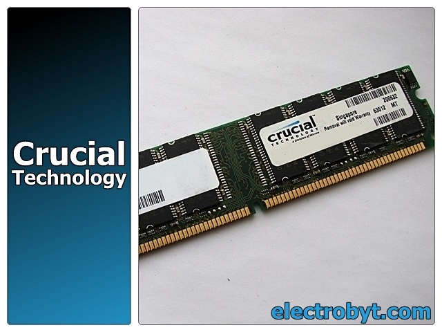 Crucial CT32M64S8D7E PC133U-222-542 256MB CL2 SDRAM PC133 Memory - Discount Prices, Technical Specs and Reviews