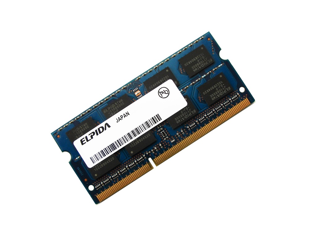 Elpida EBJ21UE8BFU0-GN-F 2GB PC3-12800 1600MHz 204pin Laptop / Notebook SODIMM CL11 1.5V Non-ECC DDR3 Memory - Discount Prices, Technical Specs and Reviews