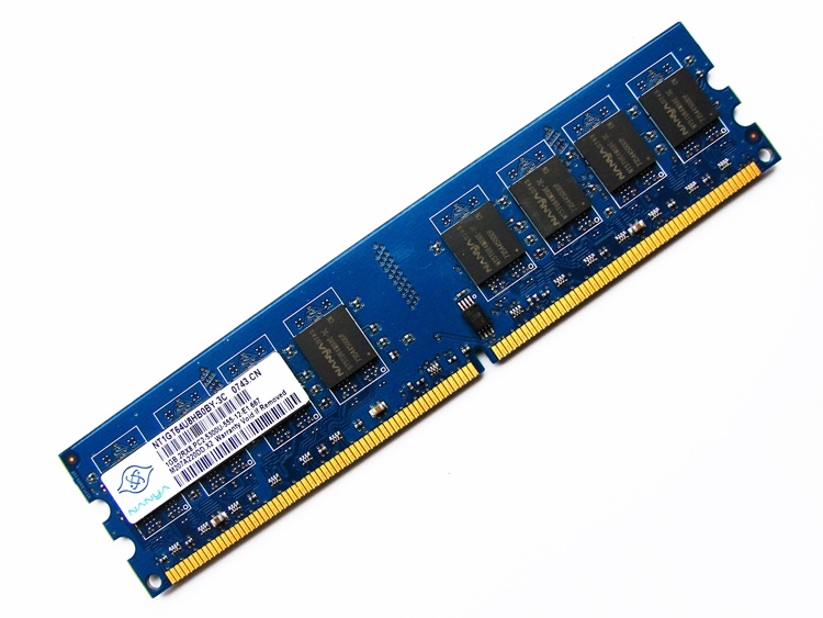 Nanya NT1GT64U8HB0BY-3C PC2-5300U-555-12-E1 1GB 2Rx8 240-pin DIMM, Non-ECC DDR2 Desktop Memory - Discount Prices, Technical Specs and Reviews