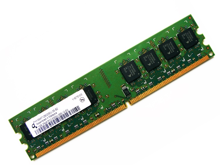 Qimonda HYS64T128020EU-3S-B2 PC2-5300U-555-12-E0 1GB 2Rx8 240-pin DIMM, Non-ECC DDR2 Desktop Memory - Discount Prices, Technical Specs and Reviews