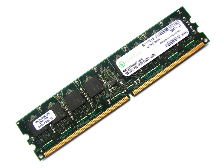 Rendition RM12864AA667.16FD PC2-5300 1GB 2Rx8 240-pin DIMM, Non-ECC DDR2 Desktop Memory - Discount Prices, Technical Specs and Reviews