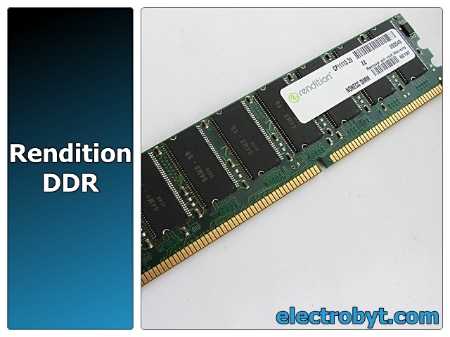 Rendition RM6464Z40B 512MB 1Rx8 PC3200 400MHz DDR Memory - Discount Prices, Technical Specs and Reviews